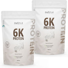 nutri+ 6K Mehrkomponenten Eiweißpulver Vegan Laktosefrei Zuckerfrei Neutral 2kg – Bild 1 von 1