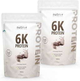 nutri+ 6K Mehrkomponenten Eiweißpulver Vegan Laktosefrei Zuckerfrei Neutral 2kg – Bild 1 von 1