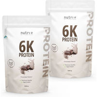 Produktbild von nutri+ 6K Mehrkomponenten Eiweißpulver Vegan Laktosefrei Zuckerfrei Neutral 2kg