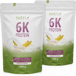 nutri+ 6K Mehrkomponenten Eiweißpulver Vegan Laktosefrei Zuckerfrei Neutral 2kg – Bild 1 von 1
