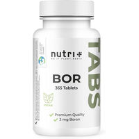 Produktbild von nutri+ Bor Tabletten vegan und glutenfrei für Erwachsene 365 Stück