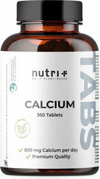 nutri+ Calcium Carbonat Tabletten vegan laktosefrei ohne Zusatzstoffe für Sportler und Senioren 360 Stück – Bild 1 von 1