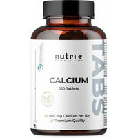 Produktbild von nutri+ Calcium Carbonat Tabletten vegan laktosefrei ohne Zusatzstoffe für Sportler und Senioren 360 Stück