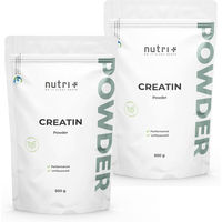 Produktbild von nutri+ Creatin Monohydrat Pulver 1kg glutenfrei zuckerfrei ohne Zusatzstoffe