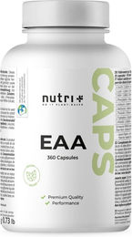 nutri+ EAA Kapseln mit 9 essentiellen Aminosäuren glutenfrei und zuckerfrei ohne Zusatzstoffe 360 Stück – Bild 1 von 1