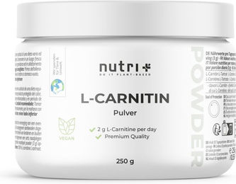 nutri+ L-Carnitin Pulver vegan zuckerfrei glutenfrei ohne Zusatzstoffe 250g – Bild 1 von 1