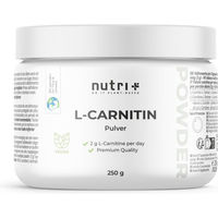 Produktbild von nutri+ L-Carnitin Pulver vegan zuckerfrei glutenfrei ohne Zusatzstoffe 250g