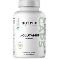 Produktbild von nutri+ L-Glutamin Kapseln 240 Stück glutenfrei zuckerfrei ohne Zusatzstoffe