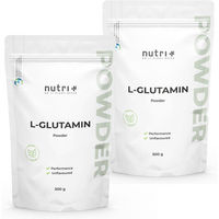 Produktbild von nutri+ L-Glutamin Pulver vegan glutenfrei laktosefrei zuckerfrei