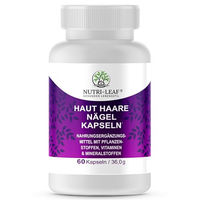 Produktbild von NUTRI-LEAF Biotin-Komplex Kapseln mit Zink, Hirse, Bambus und Brennnessel 60 Stück