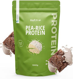 nutri+ Mehrkomponenten Protein Pulver Erbsenprotein und Reisprotein vegan glutenfrei ohne Zusatzstoffe 1kg – Bild 1 von 2