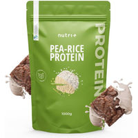 Produktbild von nutri+ Mehrkomponenten Protein Pulver Erbsenprotein und Reisprotein vegan glutenfrei ohne Zusatzstoffe 1kg