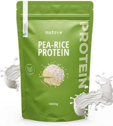 nutri+ Mehrkomponenten Protein Pulver Erbsenprotein und Reisprotein vegan glutenfrei ohne Zusatzstoffe 1kg – Bild 1 von 1