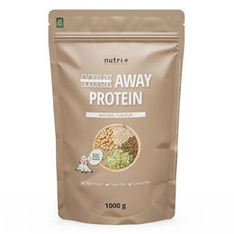 Nutri+ Milk Away Veganes Mehrkomponenten Proteinpulver Neutral 1 kg mit Erbsen Buchweizen Hanf Reis und Kürbiskernen glutenfrei laktosefrei und zuckerarm – Bild 1 von 1