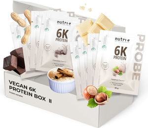 nutri+ Protein Probenbox 6K II Mehrkomponenten Protein Pulver vegan laktosefrei zuckerfrei neutral – Bild 1 von 2