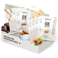 Produktbild von nutri+ Protein Probenbox 6K II Mehrkomponenten Protein Pulver vegan laktosefrei zuckerfrei neutral