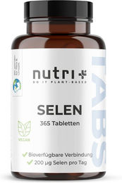 nutri+ Selen 200 µg Tabletten vegan glutenfrei laktosefrei 365 Stück – Bild 1 von 1