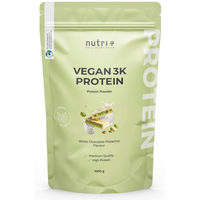 Produktbild von nutri+ Vegan 3k Protein Mehrkomponenten Pflanzenprotein Pulver vegan laktosefrei ohne Zusatzstoffe