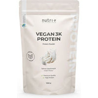 Produktbild von nutri+ Vegan 3k Protein Mehrkomponenten Pflanzenprotein Pulver vegan laktosefrei ohne Zusatzstoffe