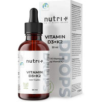 Produktbild von nutri+ Vegane Vitamin D3 + K2 Tropfen 1000 IE ohne Zusatzstoffe