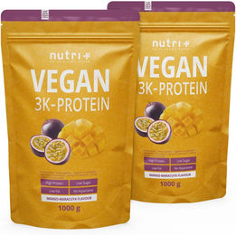 nutri+ Veganes Mehrkomponenten Proteinpulver laktosefrei 1000 g – Bild 1 von 2