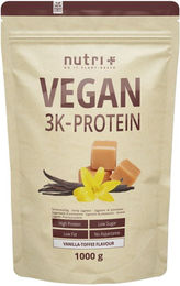nutri+ Veganes Mehrkomponenten Proteinpulver laktosefrei und ohne Zusatzstoffe 1kg – Bild 1 von 1