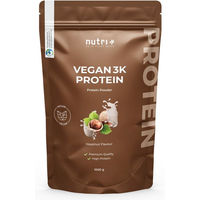 Produktbild von nutri+ Veganes Mehrkomponenten Proteinpulver laktosefrei und ohne Zusatzstoffe 1kg