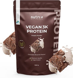 nutri+ Veganes Mehrkomponenten Proteinpulver laktosefrei und ohne Zusatzstoffe 1kg – Bild 1 von 3
