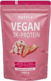 nutri+ Veganes Mehrkomponenten Proteinpulver laktosefrei und ohne Zusatzstoffe 1kg – Bild 1 von 3
