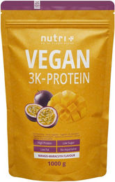 nutri+ Veganes Mehrkomponenten Proteinpulver laktosefrei und ohne Zusatzstoffe 1kg – Bild 1 von 2