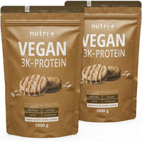 Produktbild von nutri+ Veganes Mehrkomponenten Proteinpulver laktosefrei und ohne Zusatzstoffe 2kg