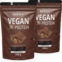 Produktbild von Nutri+ Veganes Mehrkomponenten Proteinpulver laktosefrei und ohne Zusatzstoffe 2kg