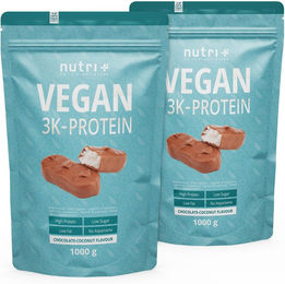 Nutri+ Veganes Mehrkomponenten Proteinpulver laktosefrei und ohne Zusatzstoffe 2kg – Bild 1 von 2