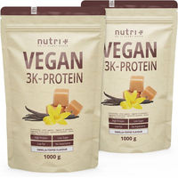 Produktbild von Nutri+ Veganes Mehrkomponenten Proteinpulver laktosefrei und ohne Zusatzstoffe