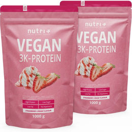 nutri+ Veganes Mehrkomponenten Proteinpulver laktosefrei und ohne Zusatzstoffe – Bild 1 von 2