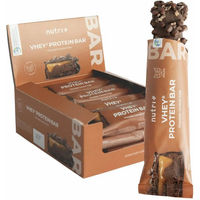 Produktbild von nutri+ Vhey Bar Veganer Proteinriegel Schokolade 12er Box