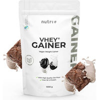 Produktbild von nutri+ Vhey Weight Gainer Vegan Schokolade 1000 g Pulver zuckerfrei laktosefrei