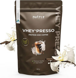 nutri+ Vheypresso Proteinkaffee Vanille Vegan Glutenfrei Laktosefrei Pulver 800 g – Bild 1 von 2