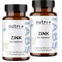 Produktbild von nutri+ Zink Bisglycinat Tabletten 25 mg vegan glutenfrei ohne Zusatzstoffe 360 Stück