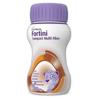 Produktbild von Nutricia Fortini Compact Mehrfaser-Nahrung Schokoladen- und Karamellgeschmack 4 Flaschen à 125 ml
