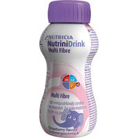 Produktbild von Nutricia NutriniDrink Multi Fibre Ballaststoff-Komplex Erdbeere 200ml glutenfrei