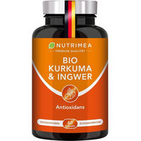 Produktbild von Nutrimea DETOX Ingwer & Kurkuma Kapseln Bio Vegan Glutenfrei 60 Stück