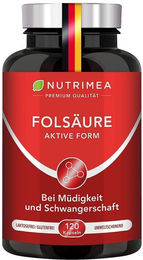 Nutrimea Folsäure Vitamin B9 5-MTHF Kapseln vegan glutenfrei 120 Stück – Bild 1 von 3