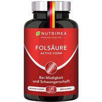 Produktbild von Nutrimea Folsäure Vitamin B9 5-MTHF Kapseln vegan glutenfrei 120 Stück