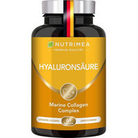 Produktbild von Nutrimea Hyaluronsäure Kapseln Hochdosiert mit marine Kollagen, Vitamin C und Vitamin A