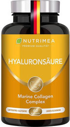 Nutrimea Hyaluronsäure Kapseln mit marinem Kollagen, Vitamin C und Vitamin A, hochdosiert – Bild 1 von 2