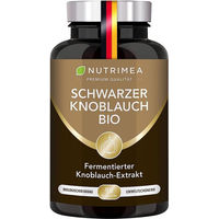 Produktbild von Nutrimea Schwarzer Knoblauch BIO ABG10+® Aged Black Garlic Extrakt vegan Kapseln