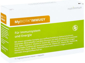 nutrimmun Mybiotik Immugy Kombipackung mit 15x2 g Pulver und 30 Kapseln glutenfrei laktosefrei ohne Zusatzstoffe – Bild 1 von 1