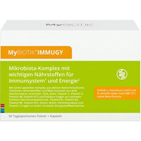 Produktbild von nutrimmun MyBIOTIK IMMUGY Kombipackung mit 60 Kapseln und 30x2 g glutenfrei laktosefrei ohne Zusatzstoffe