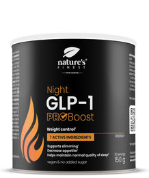 Nutrisslim Night GLP-1 ProBoost Pulver mit Feigenkaktus-Stammextrakt, Baldrianextrakt und Rebersa Hydrochlorid, vegan und zuckerfrei, 150 g – Bild 1 von 4